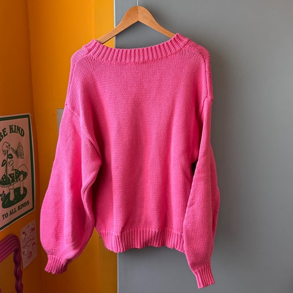 Princess Polly Harmony Pink Oversized Pullover Sweater L/XL - Picture 9 of 9